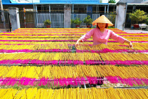 Nghề làm nhang tại Tây Ninh  được công nhận là Di sản văn hóa phi vật thể quốc gia